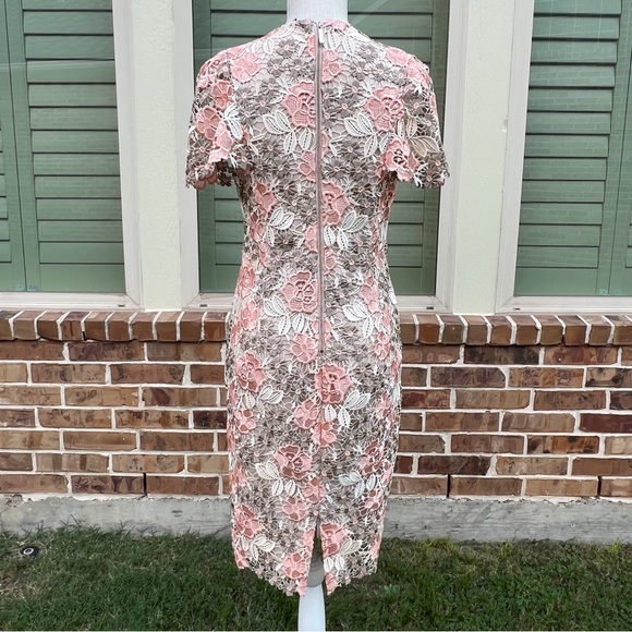 Calvin Klein Floral Embroidered Lace Sheath Dress - Picture 6 of 10